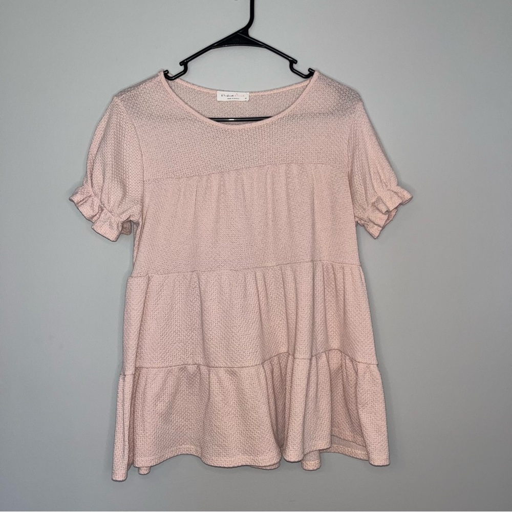 Perfect Peach Pink Knit Top Medium